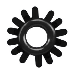 Get Lock Lot de 4 Cockrings souples Ring Stars Noirs